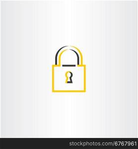 lock symbol stylized logo vector design