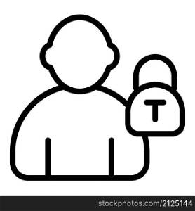 Lock theft icon outline vector. Stop fraud. Cyber key. Lock theft icon outline vector. Stop fraud