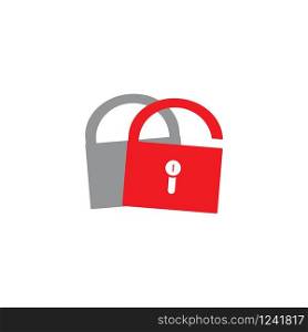 lock, unlock padlock logo vector