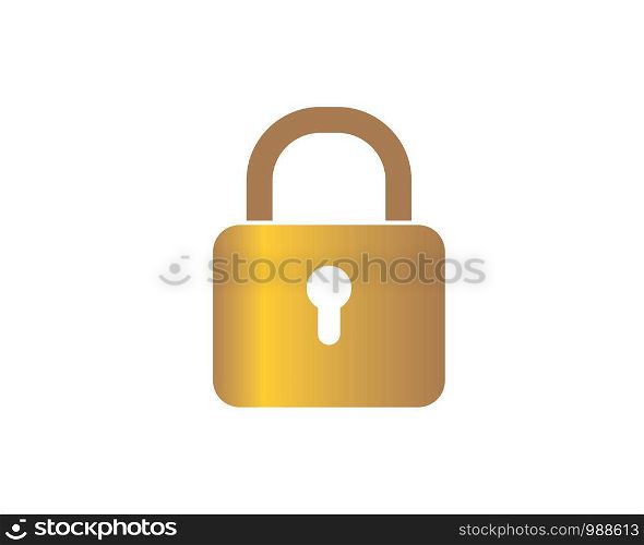 lock vector illustration icon design