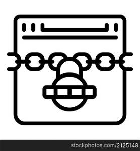 Lock web site icon outline vector. Stop fraud. Secure cyber. Lock web site icon outline vector. Stop fraud