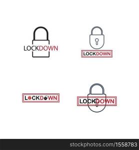 Lockdown logo design vector. icon lockdown. Global pandemic health warning concept