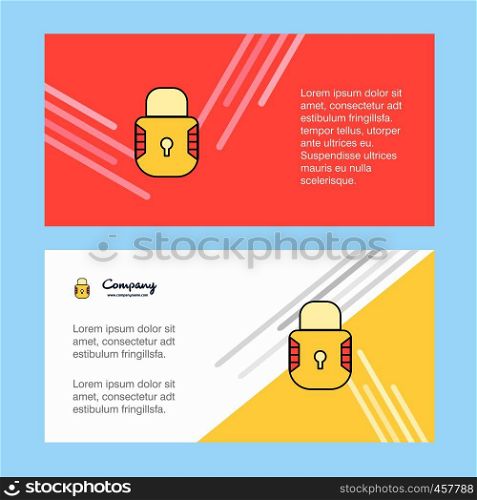 Locked abstract corporate business banner template, horizontal advertising business banner.