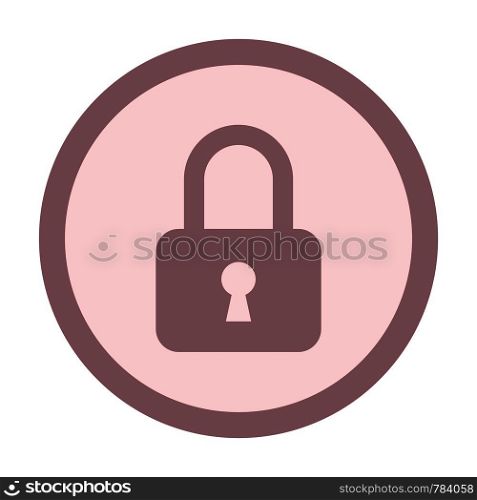 locked access circle icon