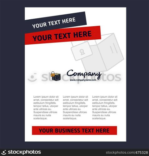 Locked box Title Page Design for Company profile ,annual report, presentations, leaflet, Brochure Vector Background