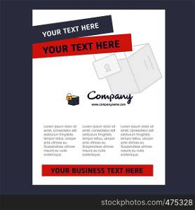 Locked box Title Page Design for Company profile ,annual report, presentations, leaflet, Brochure Vector Background