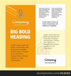 Locked Business Company Poster Template. with place for text and images. vector background
