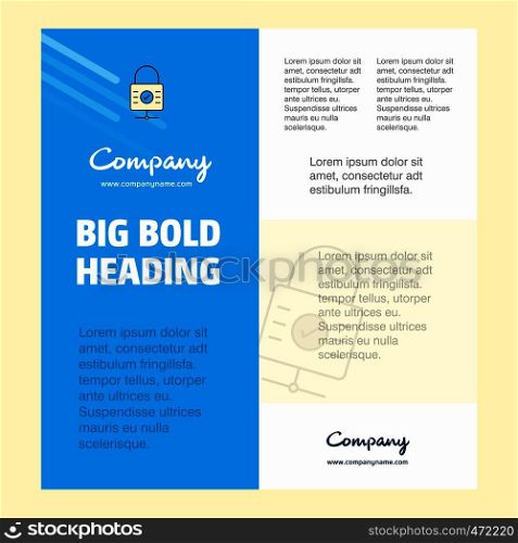 Locked Business Company Poster Template. with place for text and images. vector background