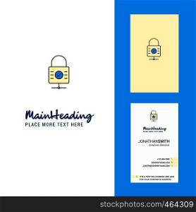 Locked Creative Logo and business card. vertical Design Vector