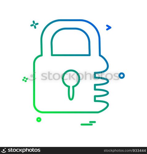 Locked icon design vector
