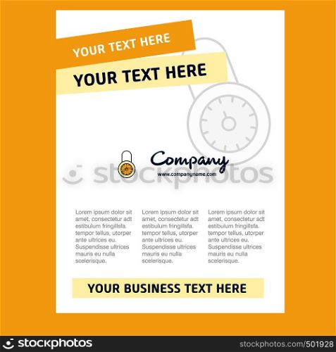 Locked Title Page Design for Company profile ,annual report, presentations, leaflet, Brochure Vector Background