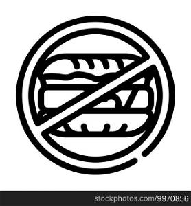 locked up for burgers line icon vector. locked up for burgers sign. isolated contour symbol black illustration. locked up for burgers line icon vector illustration
