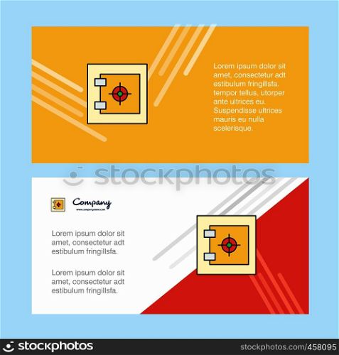 Locker abstract corporate business banner template, horizontal advertising business banner.
