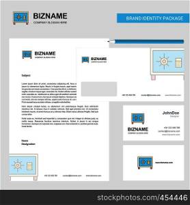 Locker Business Letterhead, Envelope and visiting Card Design vector template