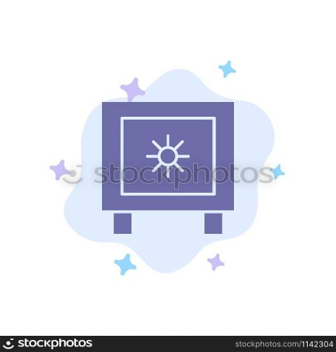 Locker, Lock, Global, Logistic Blue Icon on Abstract Cloud Background