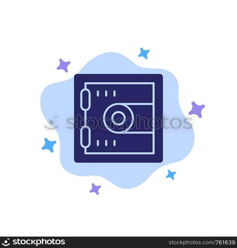 Locker, Lock, Motivation Blue Icon on Abstract Cloud Background