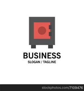 Locker, Lock, User Business Logo Template. Flat Color