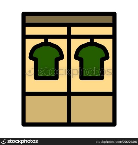 Locker Room Icon. Editable Bold Outline With Color Fill Design. Vector Illustration.