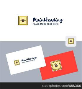 Locker vector logotype with business card template. Elegant corporate identity. - Vector