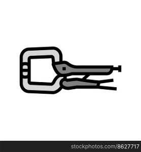 locking clamp color icon vector. locking clamp sign. isolated symbol illustration. locking clamp color icon vector illustration