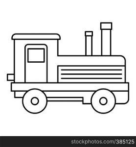 Locomotive icon. Outline illustration of locomotive vector icon for web design. Locomotive icon, outline style