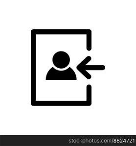 Log-in icon vector design templates on white background