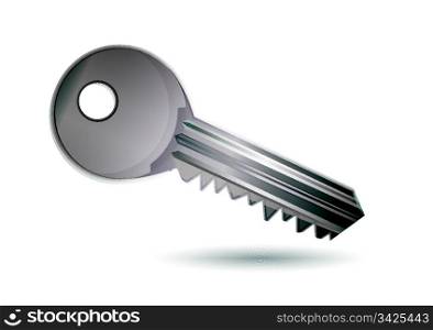 Log in silver key icon, vector illustration