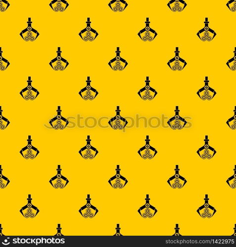 Log loader pattern seamless vector repeat geometric yellow for any design. Log loader pattern vector