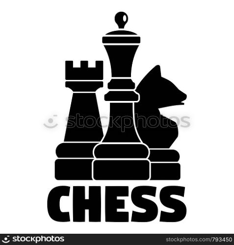 Logic chess game logo. Simple illustration of logic chess game vector logo for web design isolated on white background. Logic chess game logo, simple style