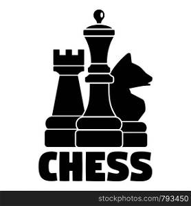 Logic chess game logo. Simple illustration of logic chess game vector logo for web design isolated on white background. Logic chess game logo, simple style