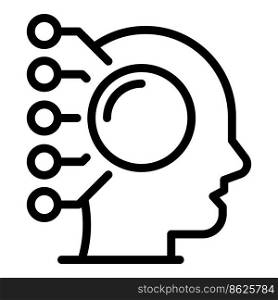 Logic critical thinking icon outline vector. Business mind. Think human. Logic critical thinking icon outline vector. Business mind