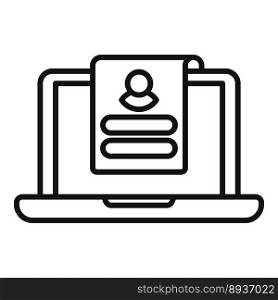 Login password protection icon outline vector. Screen account. Mobile account. Login password protection icon outline vector. Screen account
