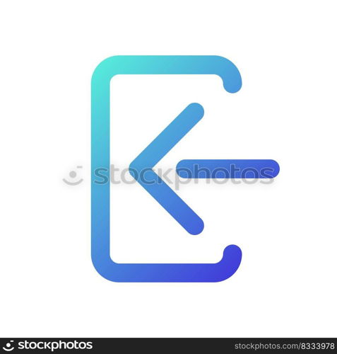 Login pixel perfect gradient linear ui icon. Enter personal account. Private profile. Messenger security. Line color user interface symbol. Modern style pictogram. Vector isolated outline illustration. Login pixel perfect gradient linear ui icon