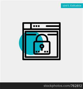 Login, Secure, Web, Layout, Password, Lock turquoise highlight circle point Vector icon