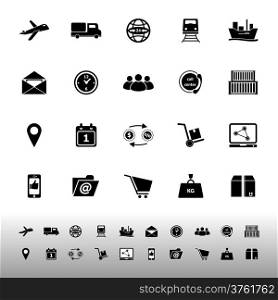 Logistic icons on white background, stock vector