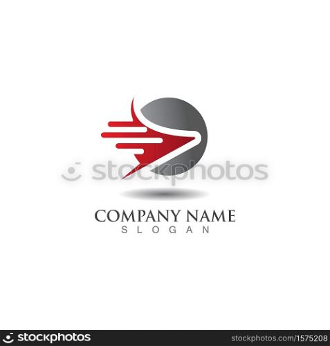 Logistic Logo for express business and delivery company template