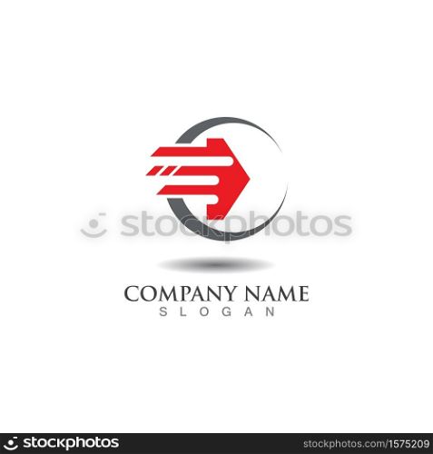 Logistic Logo for express business and delivery company template