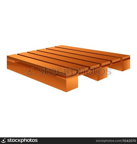 Logistic pallet icon. Cartoon of logistic pallet vector icon for web design isolated on white background. Logistic pallet icon, cartoon style