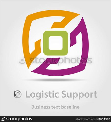 Logistic support business icon for creative design work. Logistic support business icon