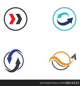 Logistics company vector logo, arrow icon logo, fast digital delivery logo.