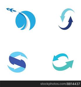 Logistics company vector logo, arrow icon logo, fast digital delivery logo.
