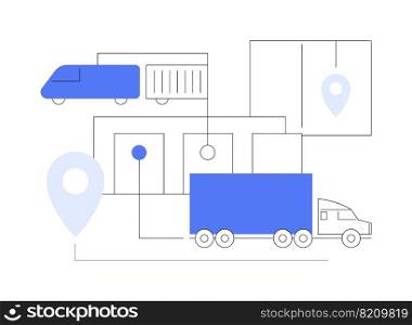 Logistics hub abstract concept vector illustration. Global logistics center, commercial warehouse, distribution hub, supply chain management, transportation cost optimization abstract metaphor.. Logistics hub abstract concept vector illustration.