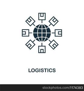Logistics icon. Monochrome style design from logistics delivery collection. UI. Pixel perfect simple pictogram logistics icon. Web design, apps, software, print usage.. Logistics icon. Monochrome style design from logistics delivery icon collection. UI. Pixel perfect simple pictogram logistics icon. Web design, apps, software, print usage.