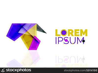 Logo, abstract geometric business icon. Vector illustration