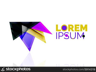 Logo, abstract geometric business icon. Vector illustration