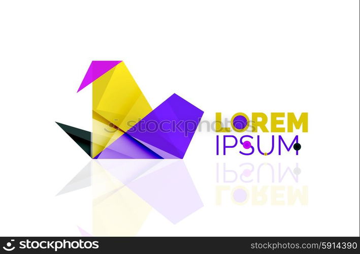 Logo, abstract geometric business icon. Vector illustration