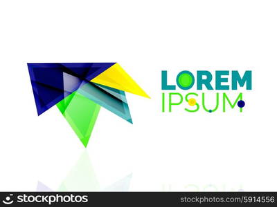 Logo, abstract geometric business icon. Vector illustration