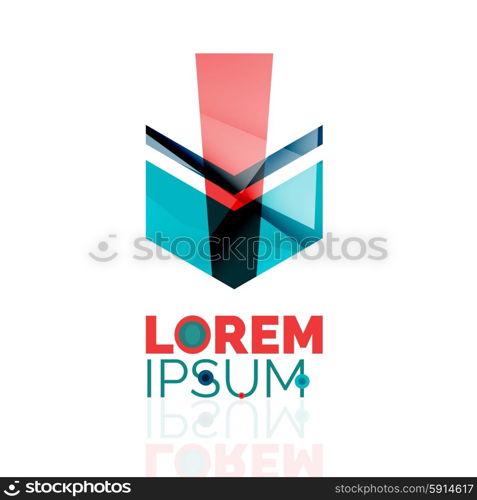 Logo, abstract geometric business icon. Vector illustration