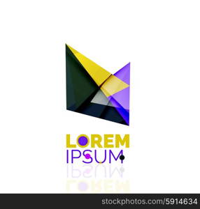 Logo, abstract geometric business icon. Vector illustration