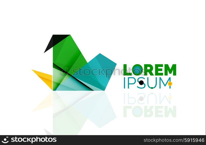 Logo, abstract geometric business icon. Vector illustration